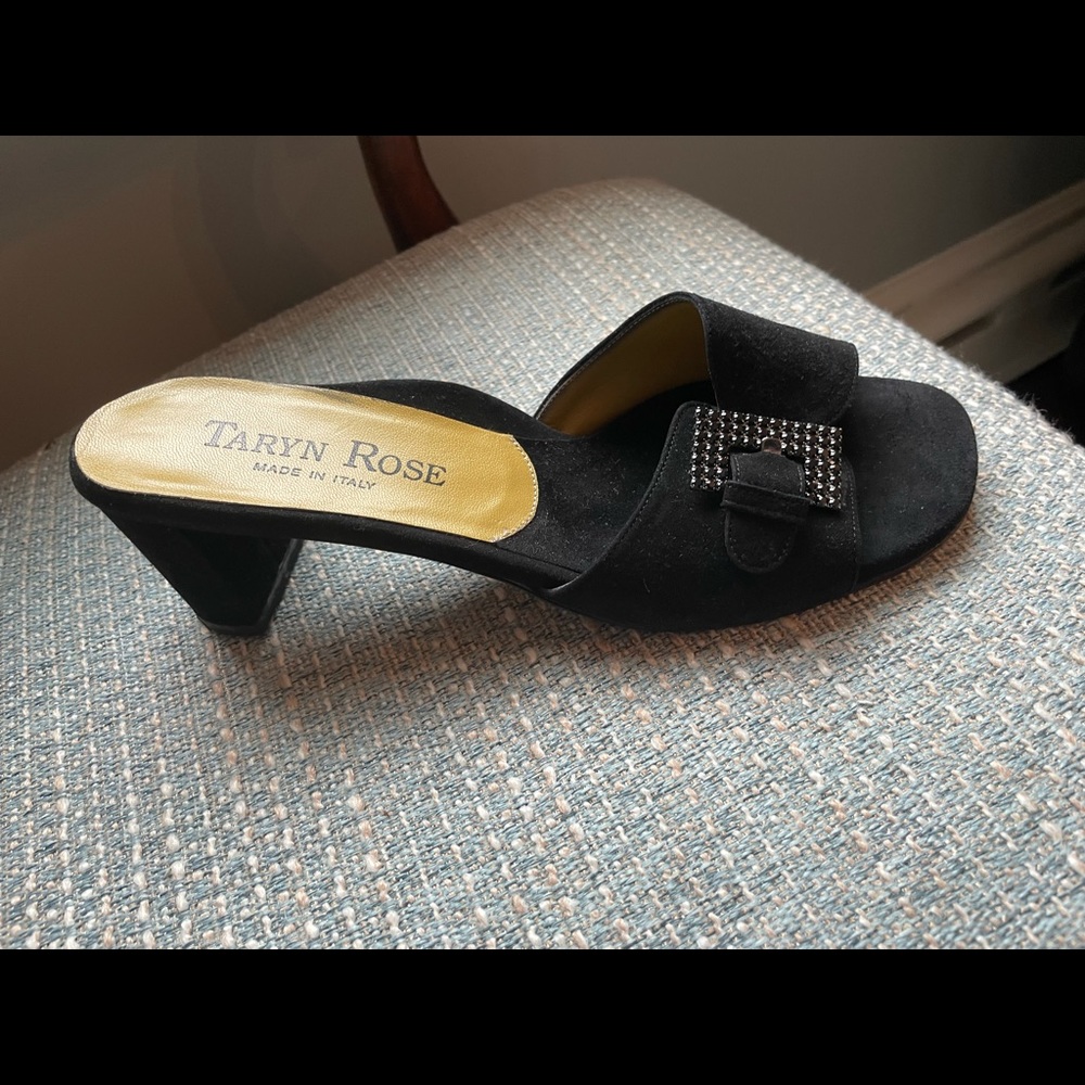 Taryn Rose Madison size 39.5 US9 Blk suede sandal - Picture 13 of 13